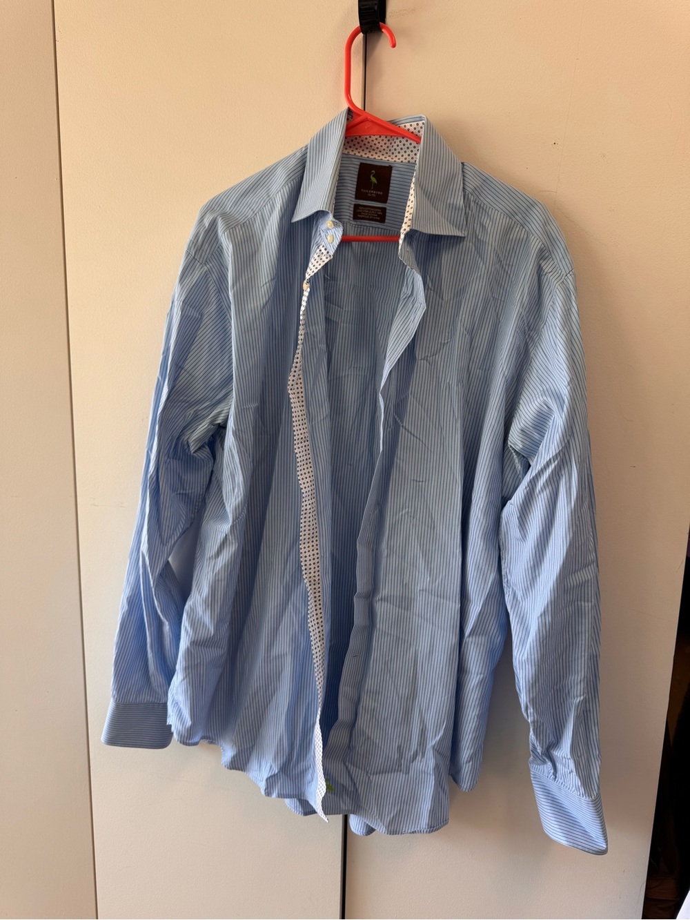 Tailorbyrd Light Blue Pinstripe Dress Shirt